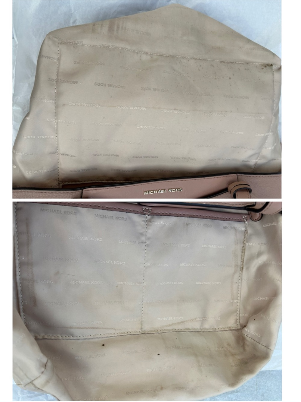 Michael Kors large mauve pebbled leather shoulder bag - Picture 14 of 16